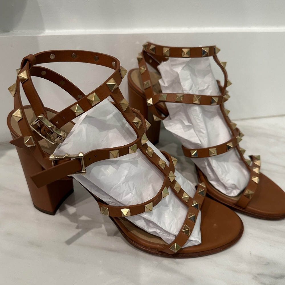 Valentino Studded Block Heels